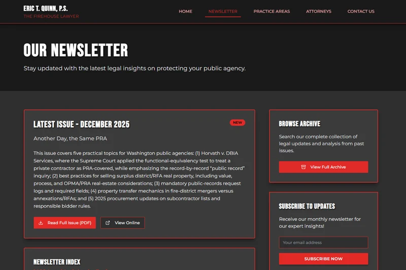 Firehouse Lawyer custom CMS case study cover